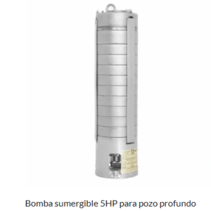 Bomba sumergible 5HP para pozo profundo